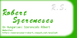 robert szerencses business card